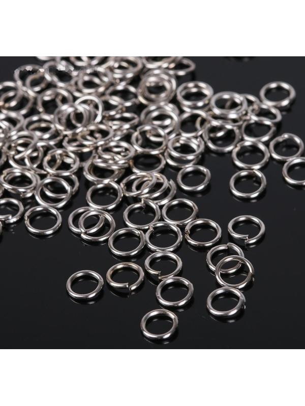 Кольцо соединительное 0,6 х 5мм (набор 50 гр, ±950шт) СМ-973, цвет серебро