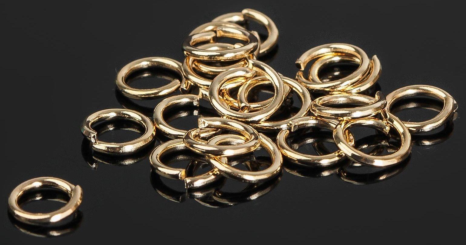 Кольцо соединительное 0,8*6мм (набор 50 гр, ±570 шт) СМ-976, цвет золото