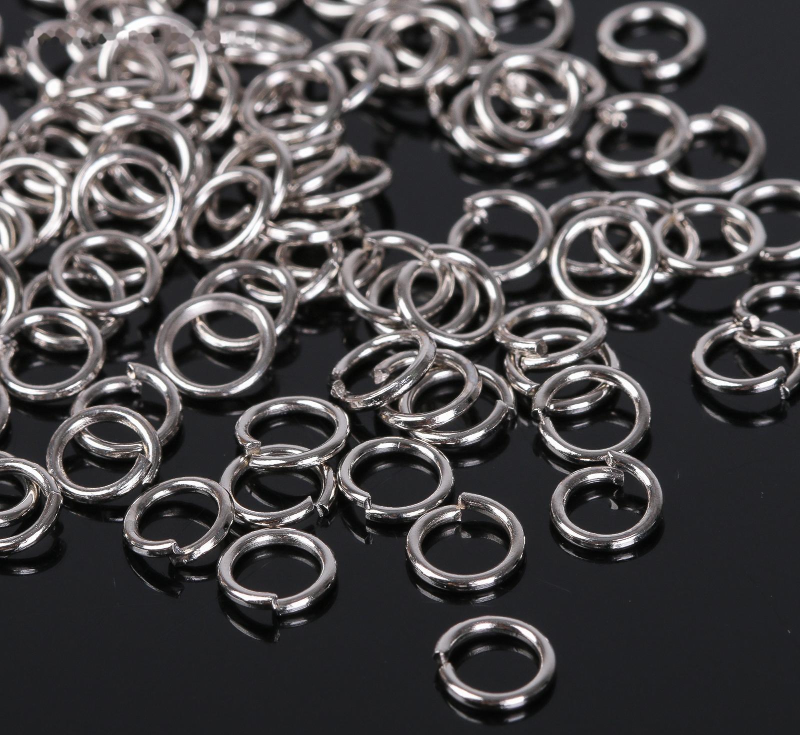 Кольцо соединительное 0,8 х 6мм (набор 50 гр, ±570 шт) СМ-976, цвет серебро