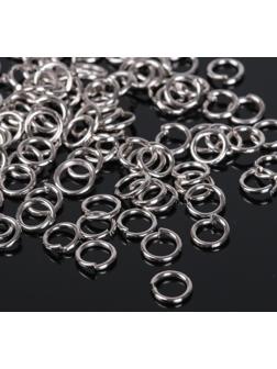 Кольцо соединительное 0,8 х 6мм (набор 50 гр, ±570 шт) СМ-976, цвет серебро