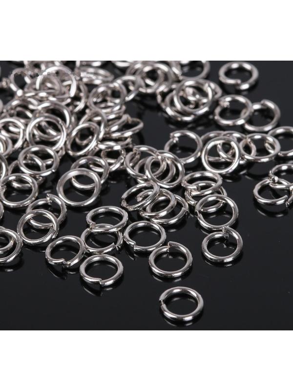 Кольцо соединительное 0,8 х 6мм (набор 50 гр, ±570 шт) СМ-976, цвет серебро