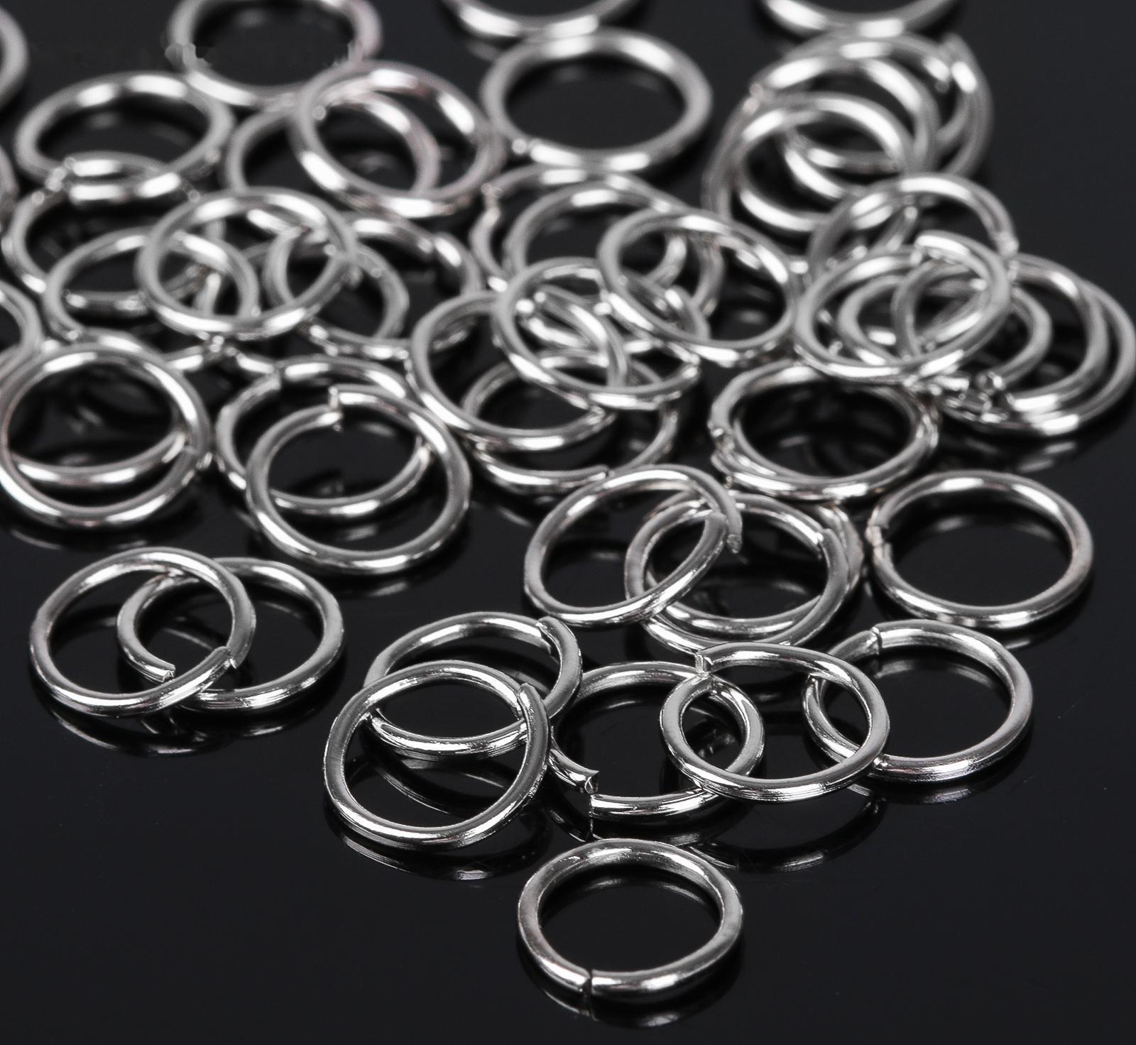 Кольцо соединительное 1 х 8мм (набор 50 гр, ±410 шт) СМ-982, цвет серебро