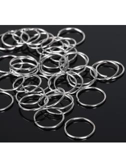 Кольцо соединительное 0,9 х 14мм (набор 50 гр, ±235 шт) СМ-1002, цвет серебро