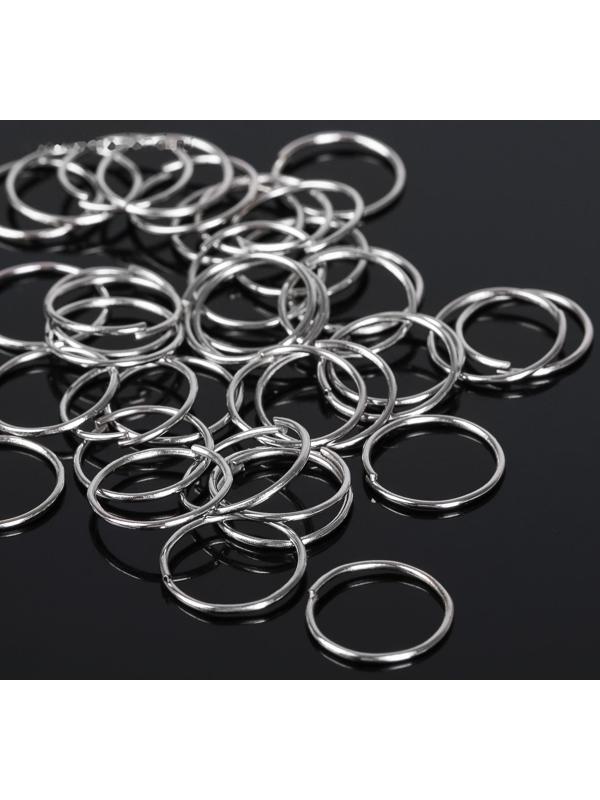 Кольцо соединительное 0,9 х 14мм (набор 50 гр, ±235 шт) СМ-1002, цвет серебро