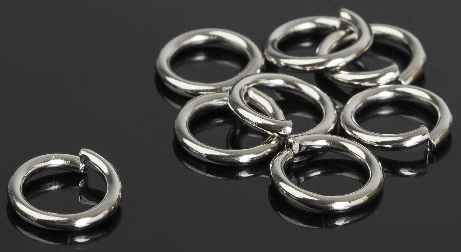 Кольцо соединительное 1,6 х 10мм (набор 50 гр, ±130 шт) СМ-1009, цвет серебро
