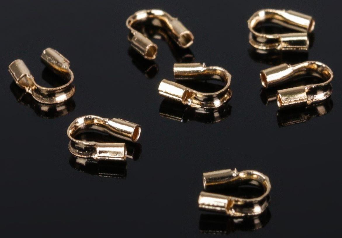 Протектор для защиты тросика 5*4мм (набор 50шт), цвет золото