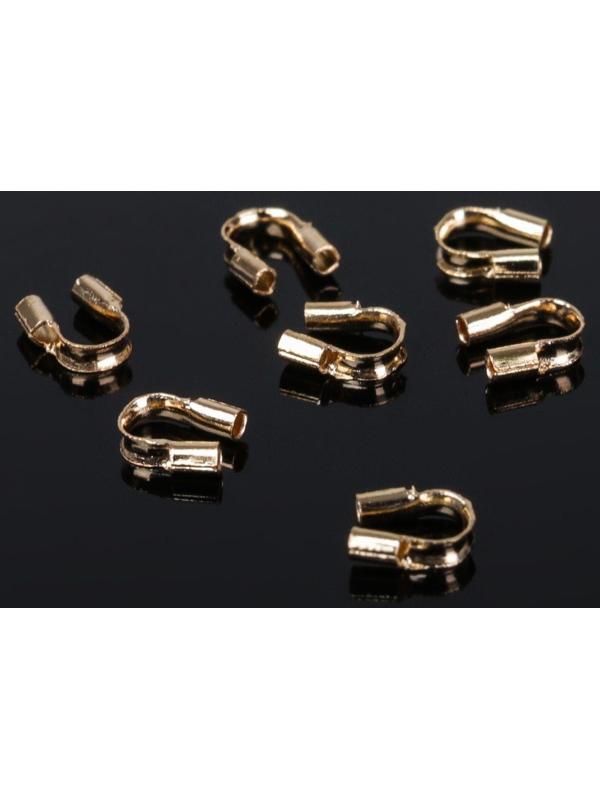 Протектор для защиты тросика 5*4мм (набор 50шт), цвет золото