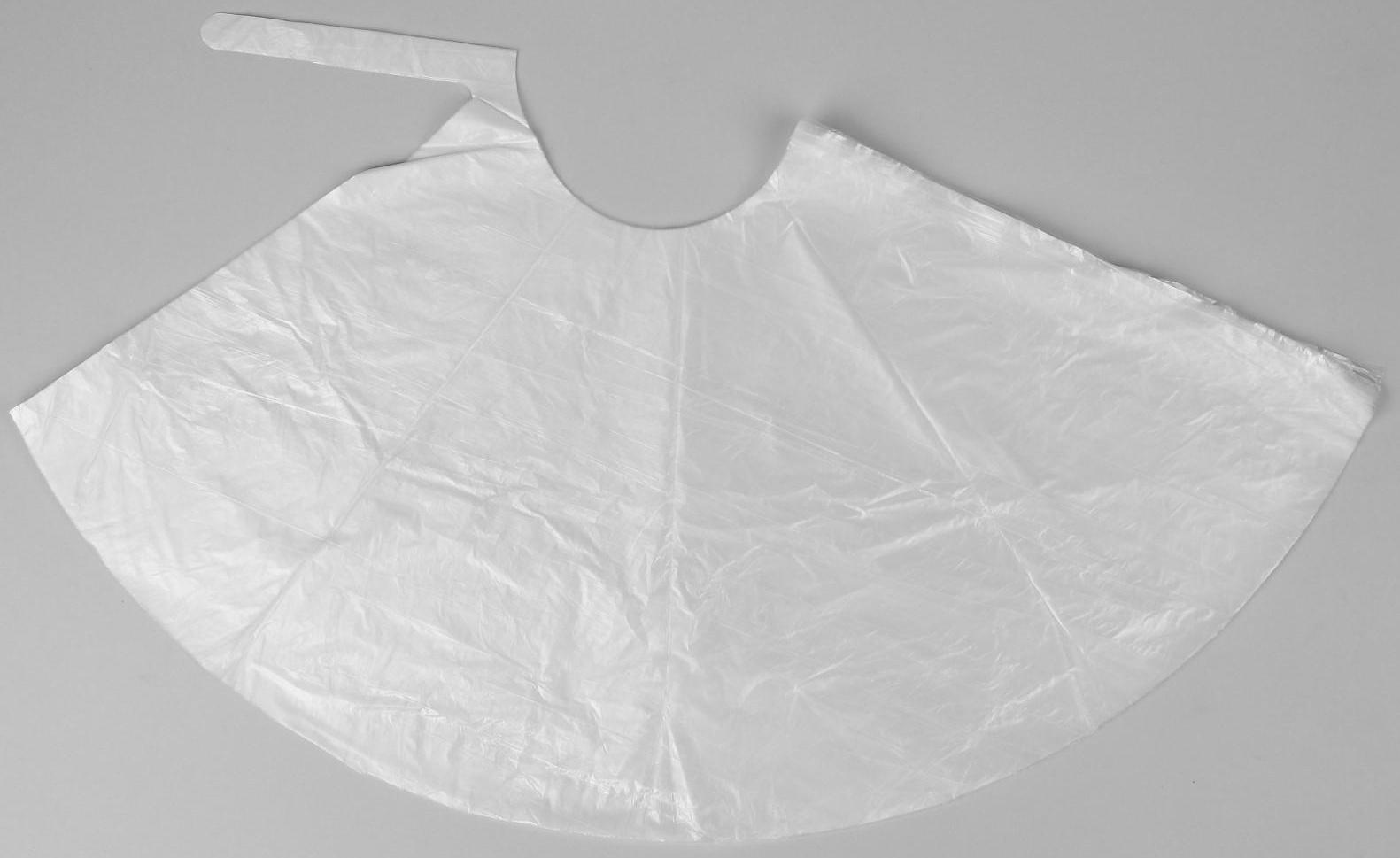 Пелерина парикмахерская, фасовка 10 шт, цвет прозрачный