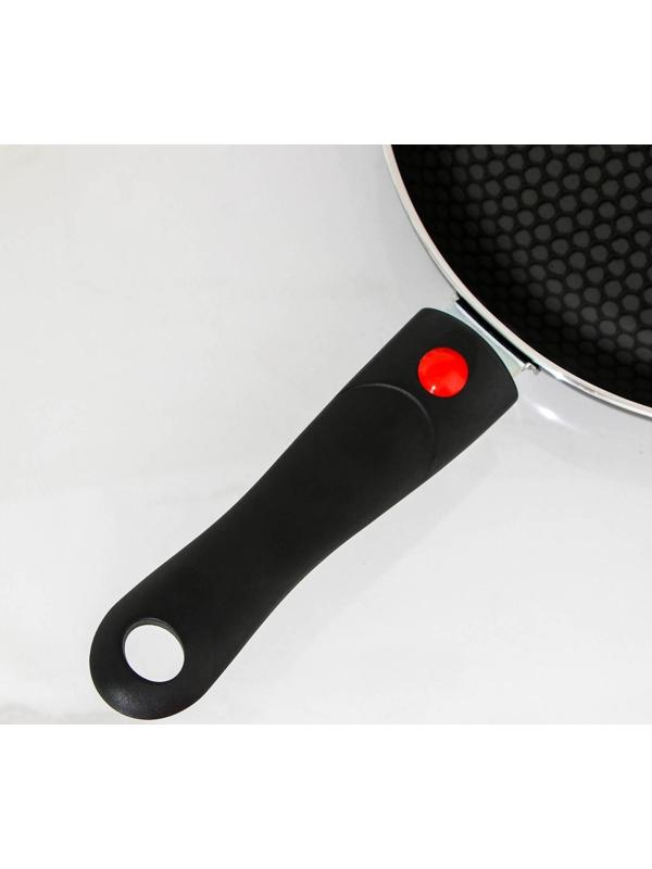 Сковорода Forever, d=22 см, съёмная ручка, стеклянная крышка, антипригарное покрытие, цвет чёрный