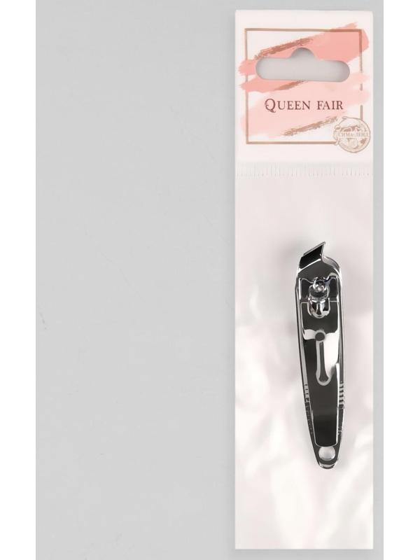 Кусачки-книпсер маникюрные, скошенное лезвие, 6 см, цвет серебристый