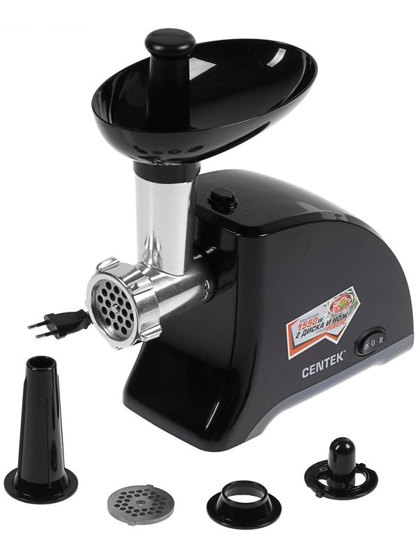 Мясорубка электрическая Centek CT-1609, 1550 Вт, реверс, 2 диска, черная