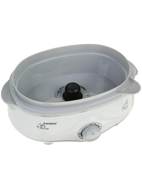 Пароварка Endever Vita-170, электрическая, 1000 Вт, 11 л, 3 яруса, бело-серая