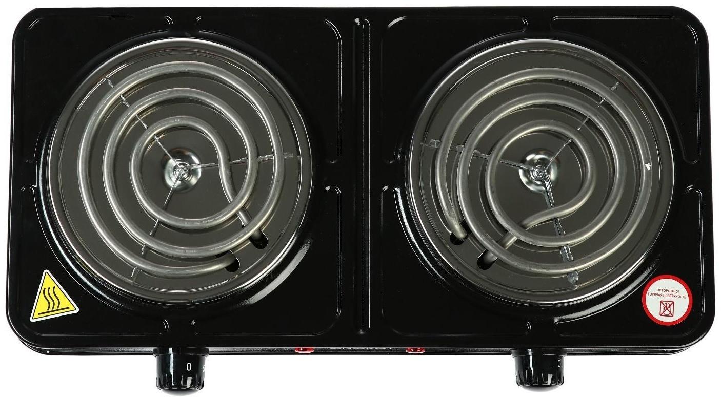 Плитка электрическая ENERGY EN-904В, 2000 Вт, 2 конфорки, черная