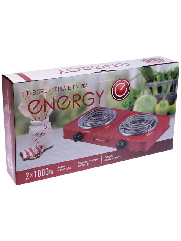 Плитка электрическая ENERGY EN-904В, 2000 Вт, 2 конфорки, черная