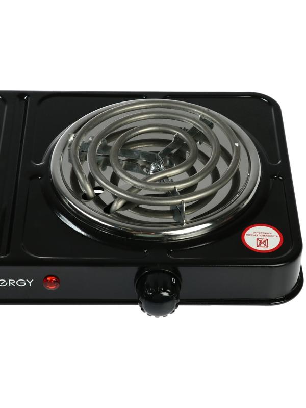 Плитка электрическая ENERGY EN-904В, 2000 Вт, 2 конфорки, черная