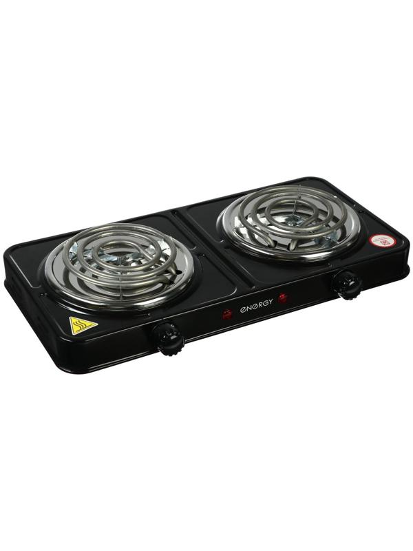 Плитка электрическая ENERGY EN-904В, 2000 Вт, 2 конфорки, черная