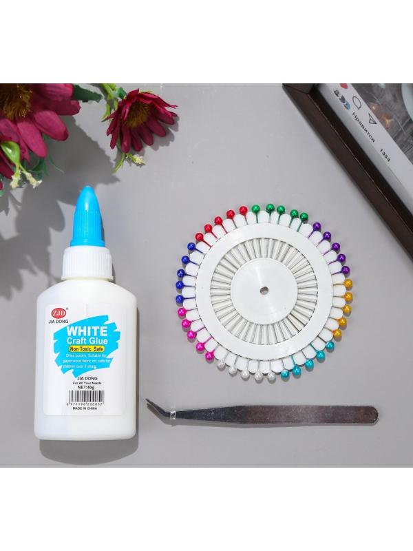 Набор инструментов для квиллинга(170 пол.0,5см, клей,иголки,линейка,пинцет,ин.д/кв.) 21х30см