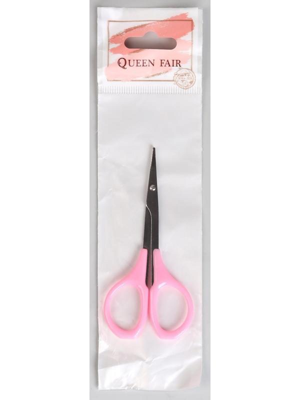 Ножницы маникюрные, загнутые, 9 см, цвет МИКС