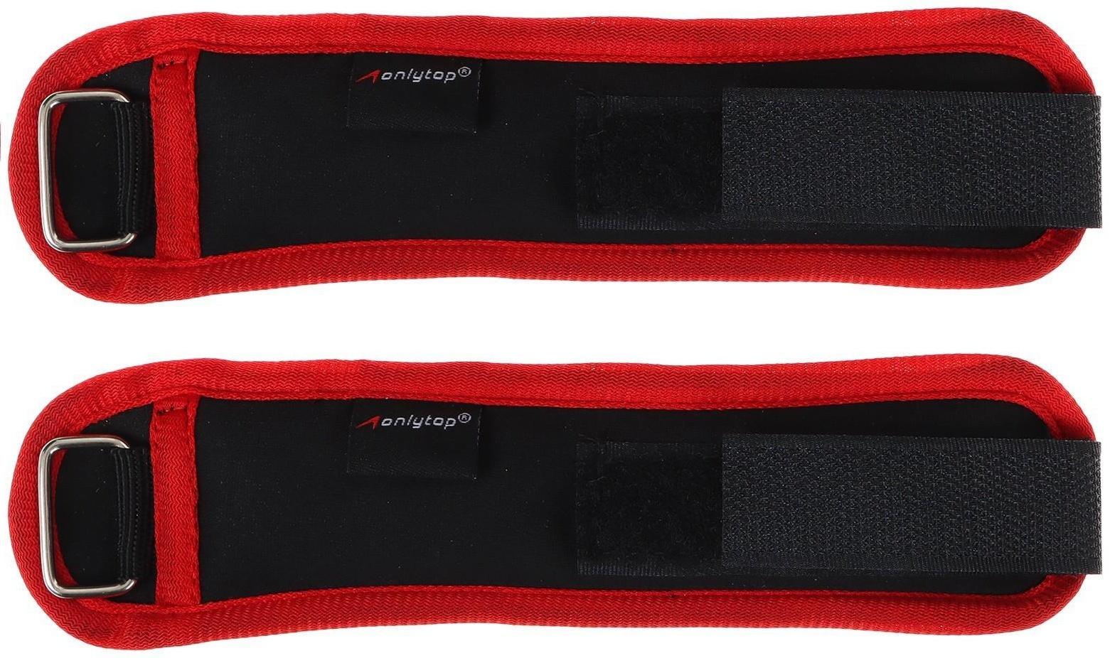 Утяжелители на запястье 2 шт. х 100 г, цвет красный