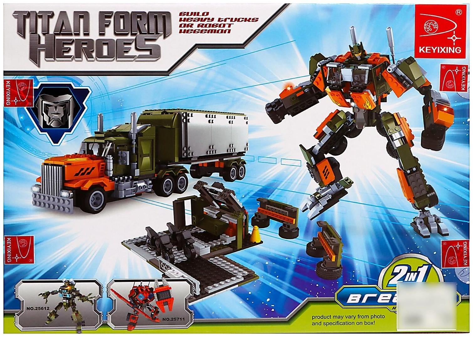 Конструктор «Робот-грузовик», 2 в 1, 607 деталей