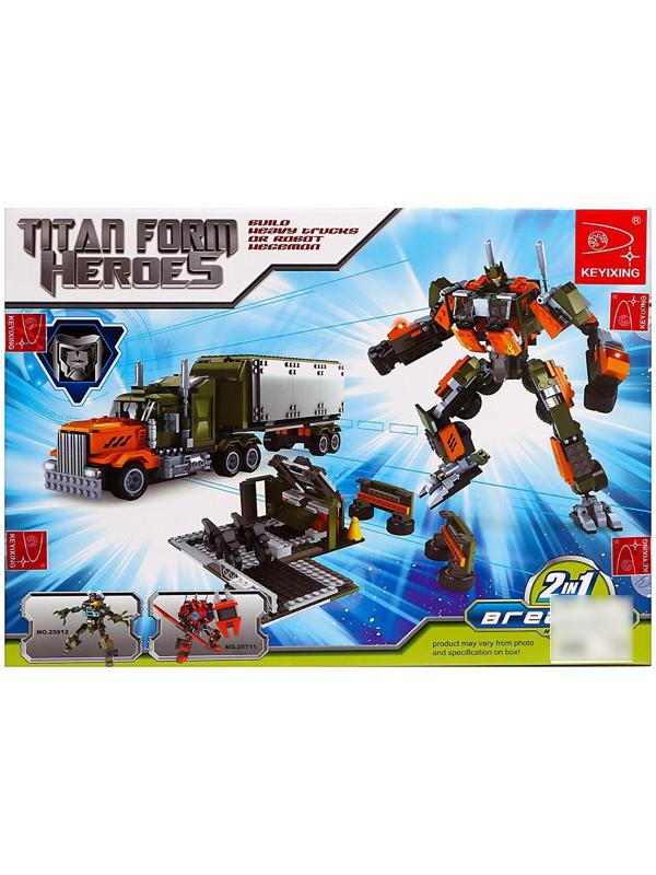 Конструктор «Робот-грузовик», 2 в 1, 607 деталей