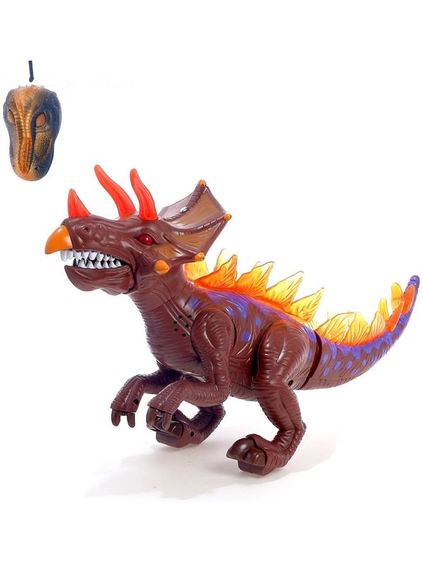 Динозавр радиоуправляемый T-Rex, световые и звуковые эффекты, работает от батареек