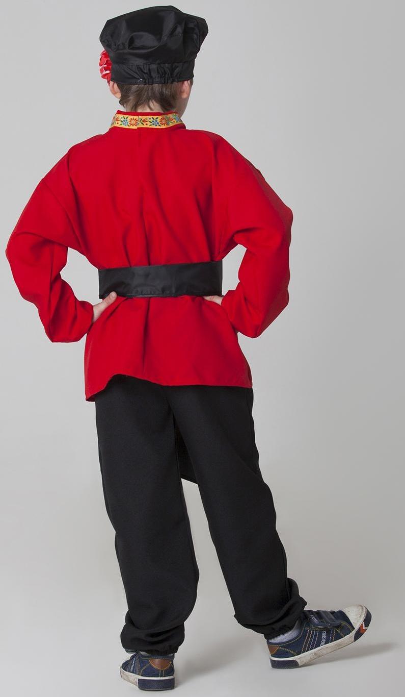 Карнавальный костюм для мальчика «Русский народный», рубашка, брюки, картуз, кушак, рост 116-122 см, 5-6 лет
