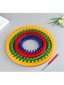 Набор устройств для вязания 4 шт крючок и игла в комплекте d=14 см, 19 см, 24 см, 30 см