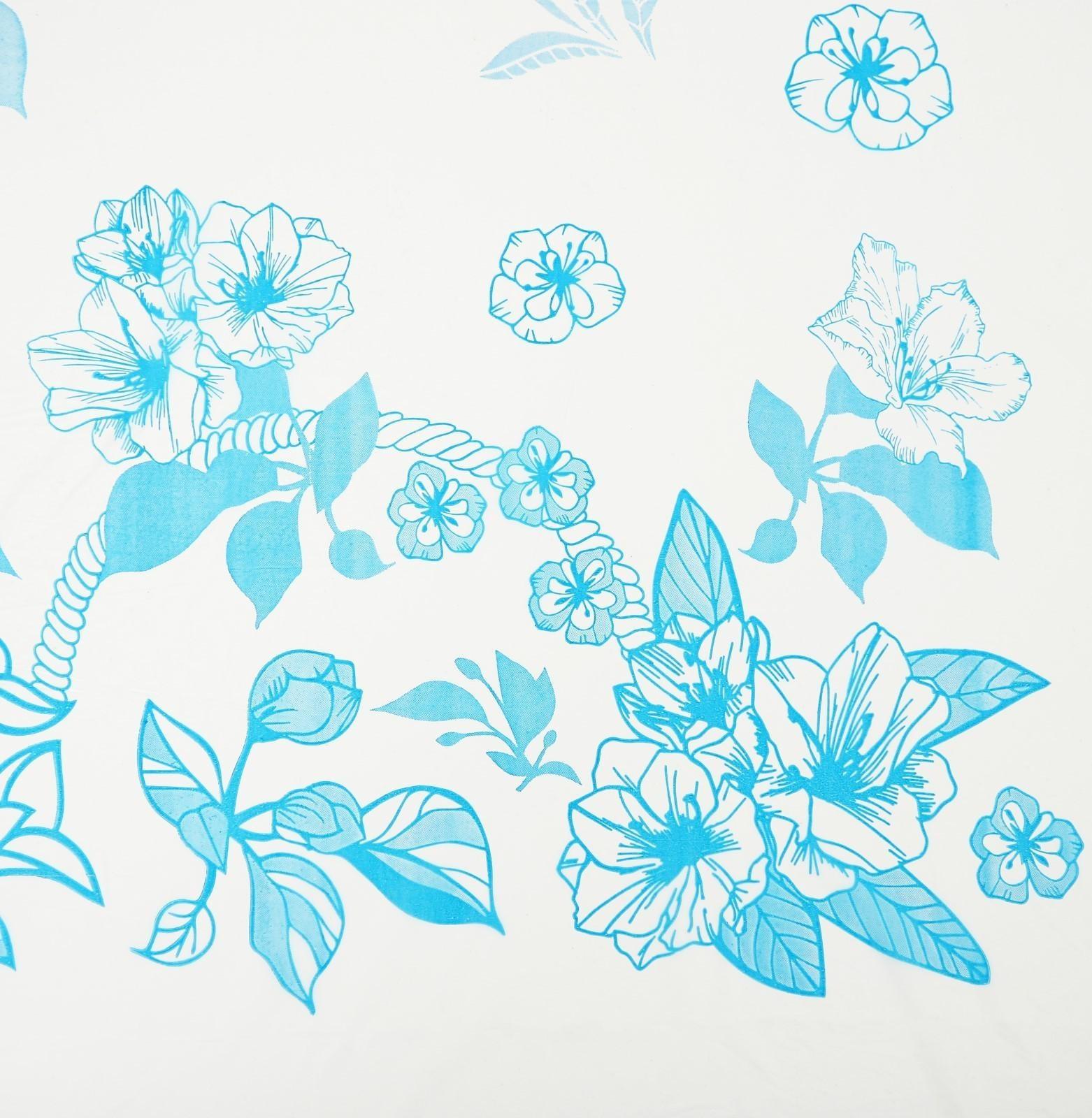 Скатерть без основы одноразовая двухсторонняя «Лилии», 110×180 см, рулон 5 шт, цвет белый