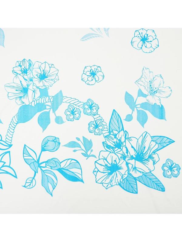 Скатерть без основы одноразовая двухсторонняя «Лилии», 110×180 см, рулон 5 шт, цвет белый