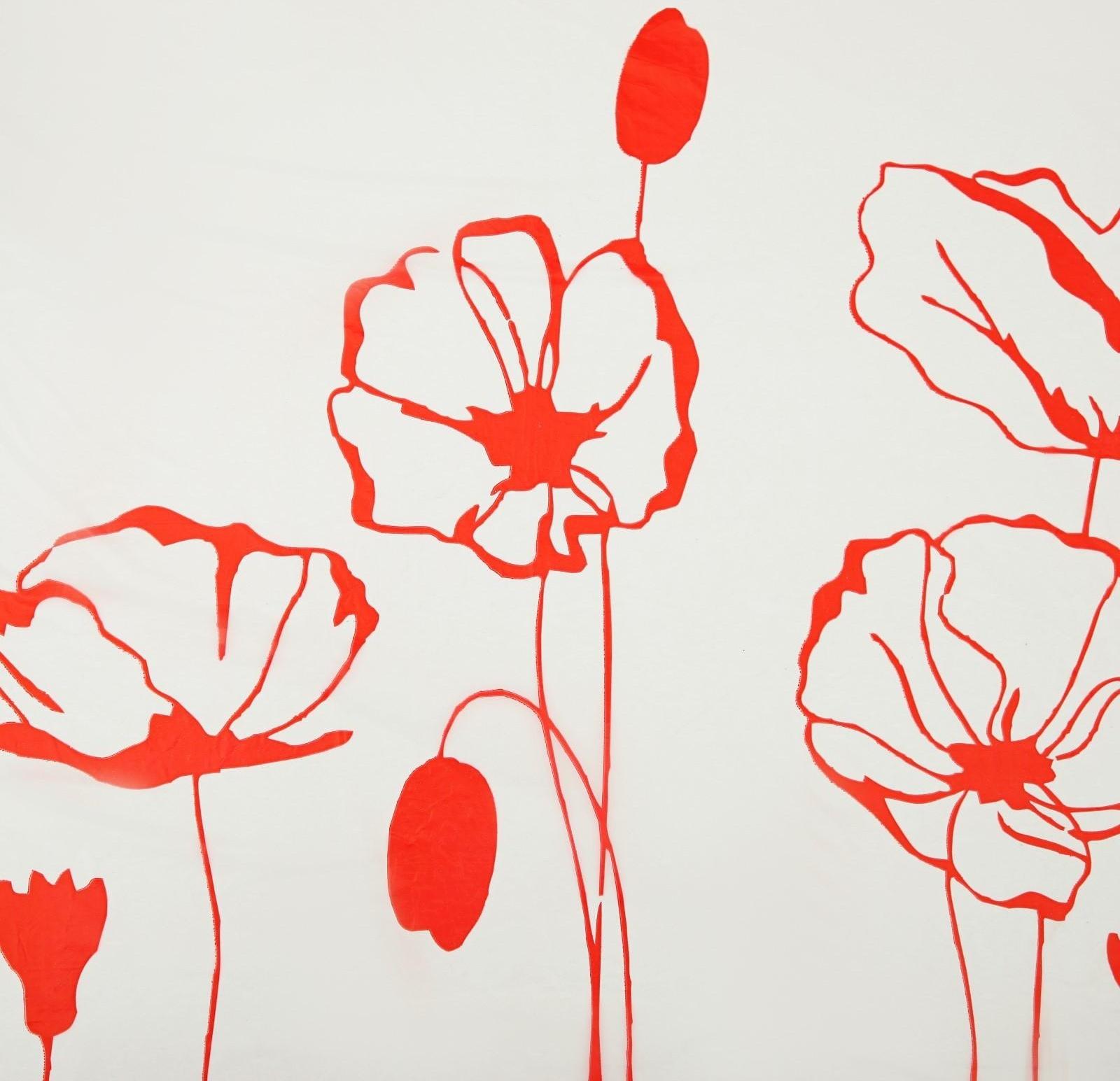 Скатерть без основы одноразовая «Маки», 110×220 см, рисунок микс