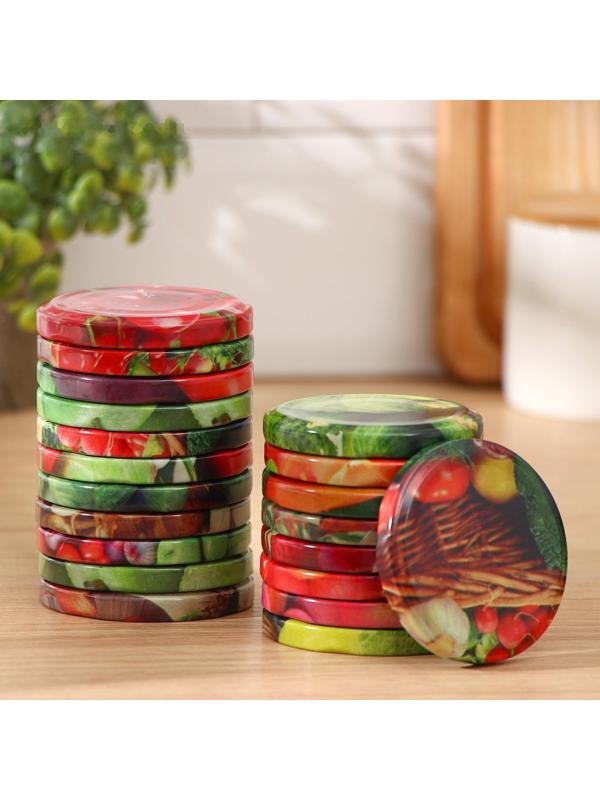 Крышка для консервирования «Элит», ТО-66 мм, винтовая, литография, лакированная / 20 шт.