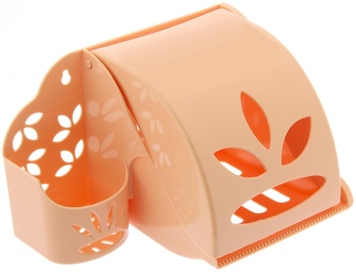 Держатель для туалетной бумаги и освежителя воздуха, цвет МИКС