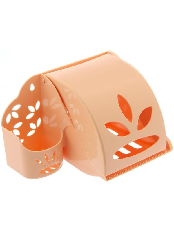 Держатель для туалетной бумаги и освежителя воздуха, цвет МИКС