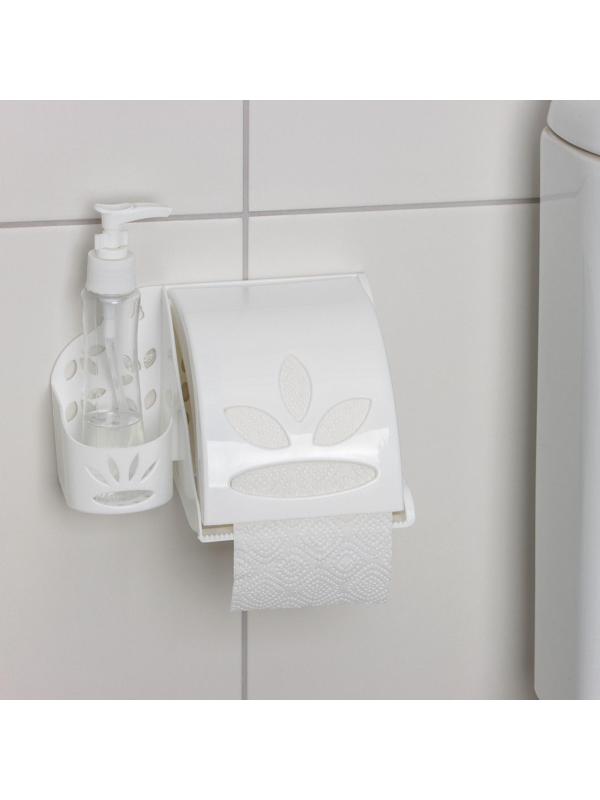 Держатель для туалетной бумаги и освежителя воздуха, цвет МИКС