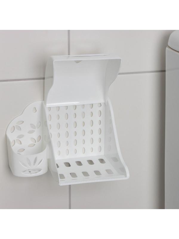 Держатель для туалетной бумаги и освежителя воздуха, цвет МИКС