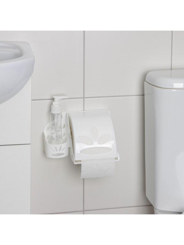 Держатель для туалетной бумаги и освежителя воздуха, цвет МИКС