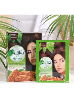 Хна для волос коричневая VATIKA HENNA HAIR COLOURS BROWN, 6 пакетиков по 10 г