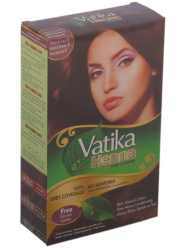 Хна для волос коричневая VATIKA HENNA HAIR COLOURS BROWN, 6 пакетиков по 10 г