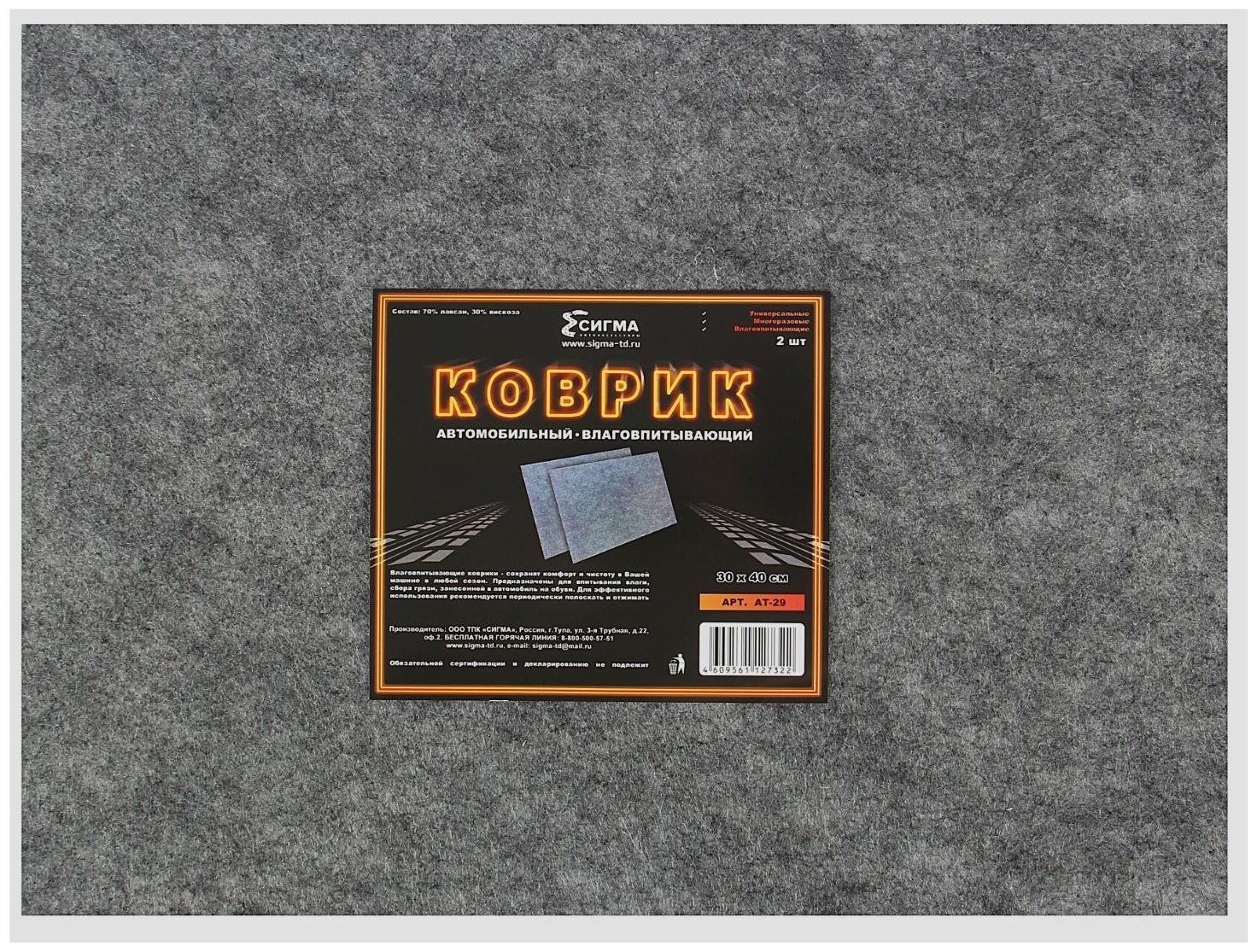 Коврики влаговпитывающие 30х40 см, набор 2 шт