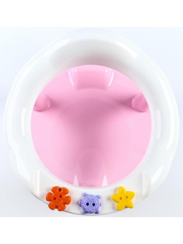 Стульчик для купания на присосках, цвет розовый