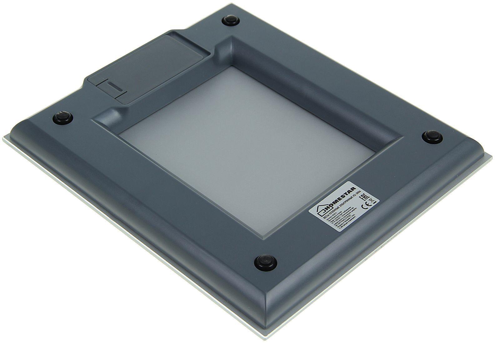 Весы кухонные HOMESTAR HS-3006, электронные, до 5 кг, серебристые