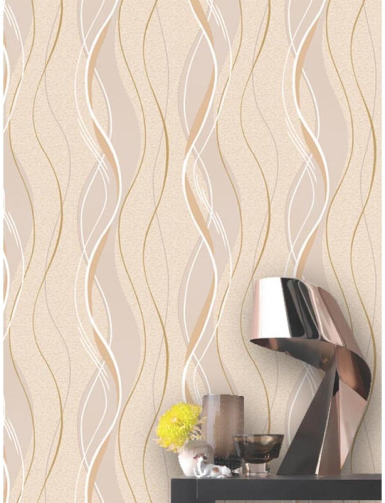 Обои бумажные Саратов Ф434-02 Импульс бежевый 0,53х10м