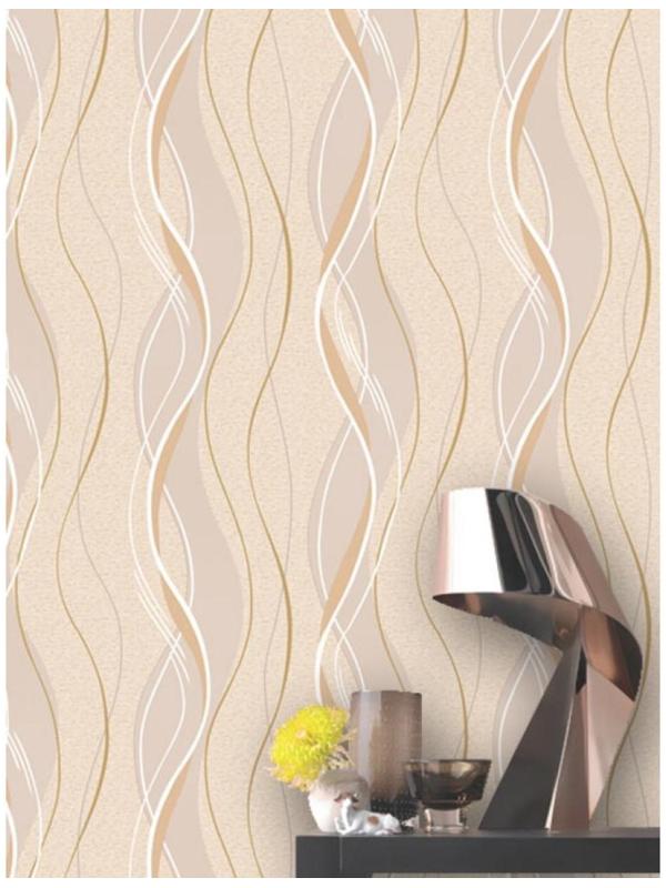 Обои бумажные Саратов Ф434-02 Импульс бежевый 0,53х10м