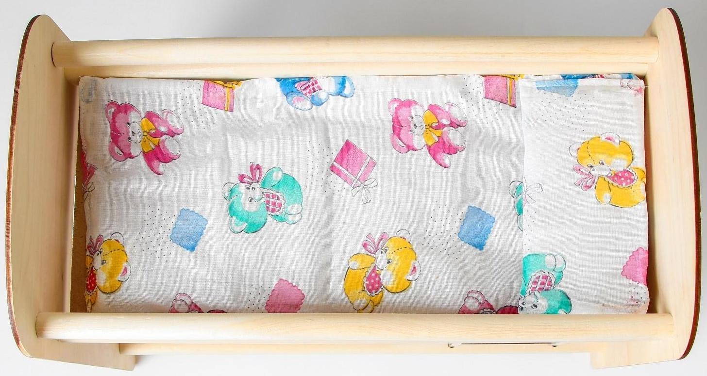 Кроватка классическая №3 «2-х ярусная», с постельным бельём