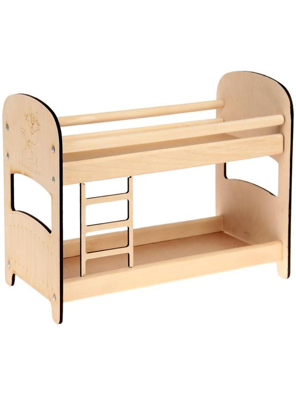 Кроватка классическая №3 «2-х ярусная», с постельным бельём