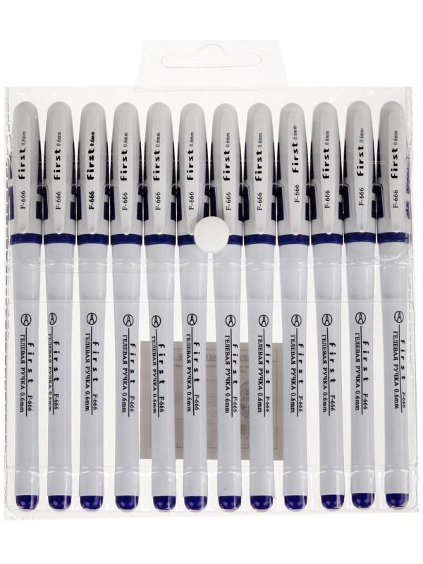 Ручка гелевая, 0.5 мм, стержень синий, корпус белый, с резиновым держаталем