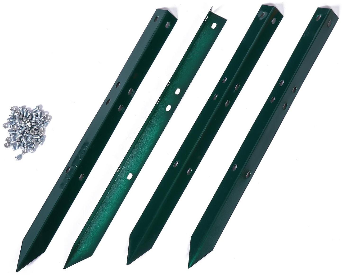 Грядка оцинкованная, 195 × 100 × 34 см, зелёная, Greengo