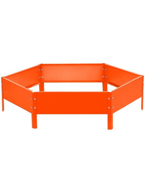 Клумба оцинкованная, d = 100 см, h = 15 см, оранжевая, Greengo