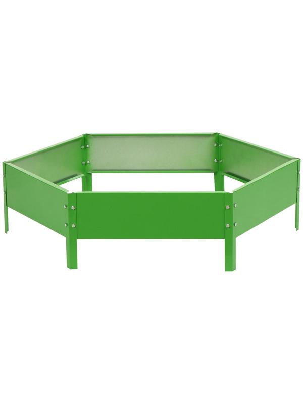 Клумба оцинкованная, d = 100 см, h = 15 см, ярко-зелёная, Greengo